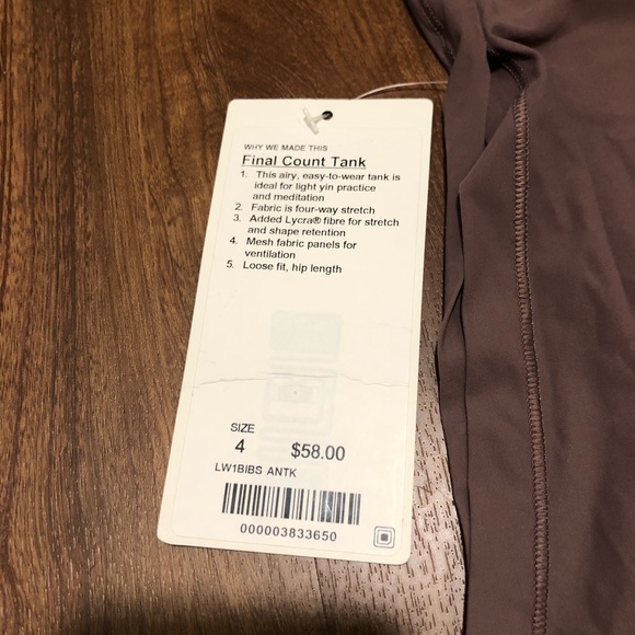 Lululemon Final Count Tank - Picture 3 of 3